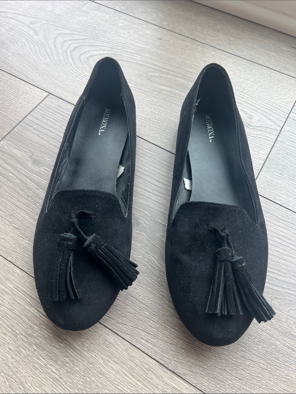 Merona Black Suede Tassel Loafers